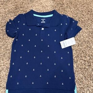 Carter's Dark Blue Polo with Anchor Design